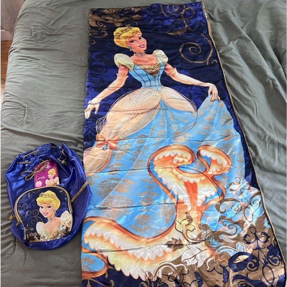 Disney Other - Vintage 90s Disney Princess Sleeping Bag / Bed In Bag _ Cinderella_ Original tag